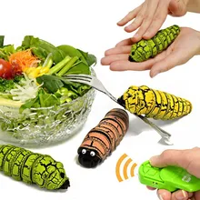 Funny font b Electronic b font pet Creative Simulation Remote Control RC Beetles Caterpillar Food