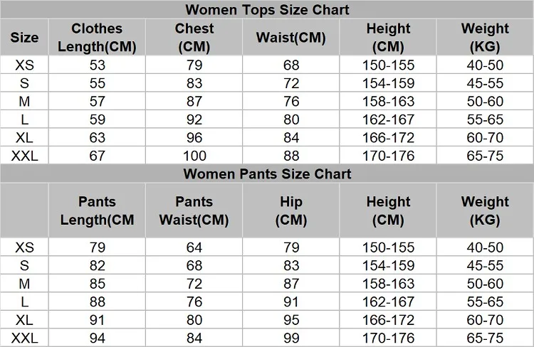 M089 M090 size chart 