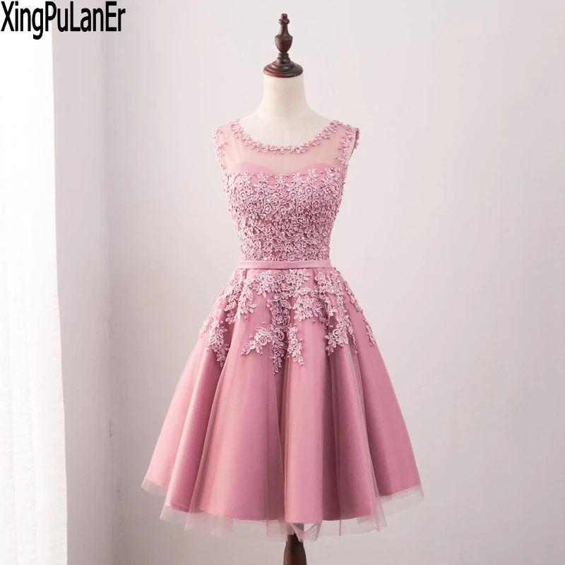 Vestido de festa ТРАПЕЦИЕВИДНОЕ платье без рукавов с круглым вырезом и кружевной