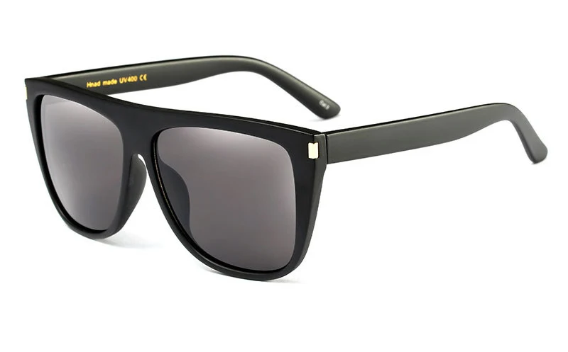 Суперзвезда квадратный знаменитостей итальянский бренд дизайнер известный Ким солнечные очки в стиле Кардашьян леди UV400 Женщины Мужчины солнце Glasse женский 1060R - Цвет линз: Matte Black Frame