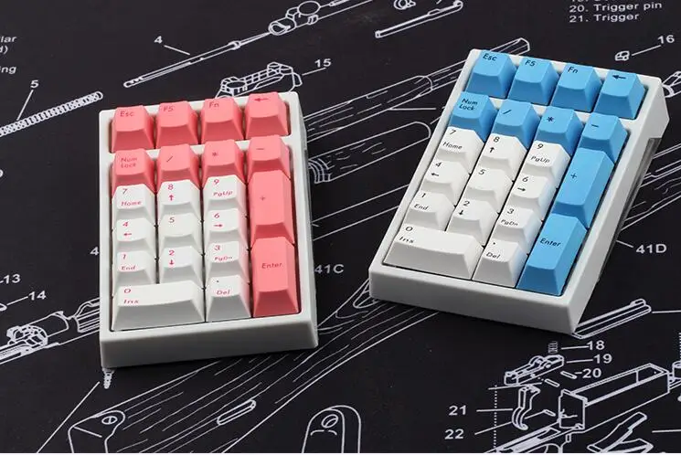 Сатана pad numpad комплект RGB PCB цифровая клавиатура механическая клавиатура DIY Набор 21 ключ набор cherry mx коричневый Серебряный Прозрачный gateron