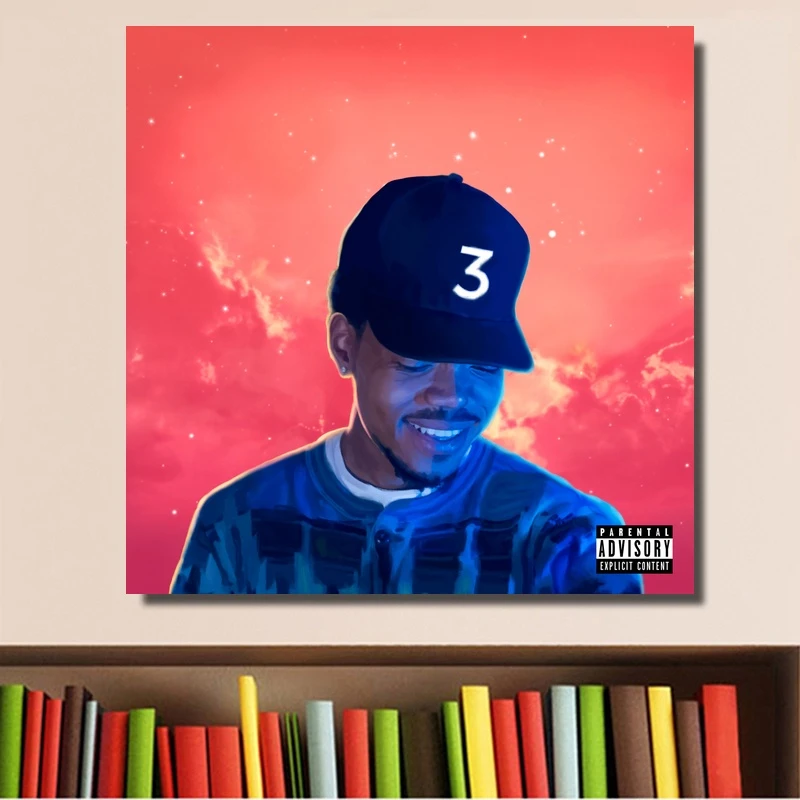 Download Chance The Rapper Coloring Book Music Album Cover Poster Print On Canvas Wall Art Home Decor No Frame Painting Calligraphy Aliexpress