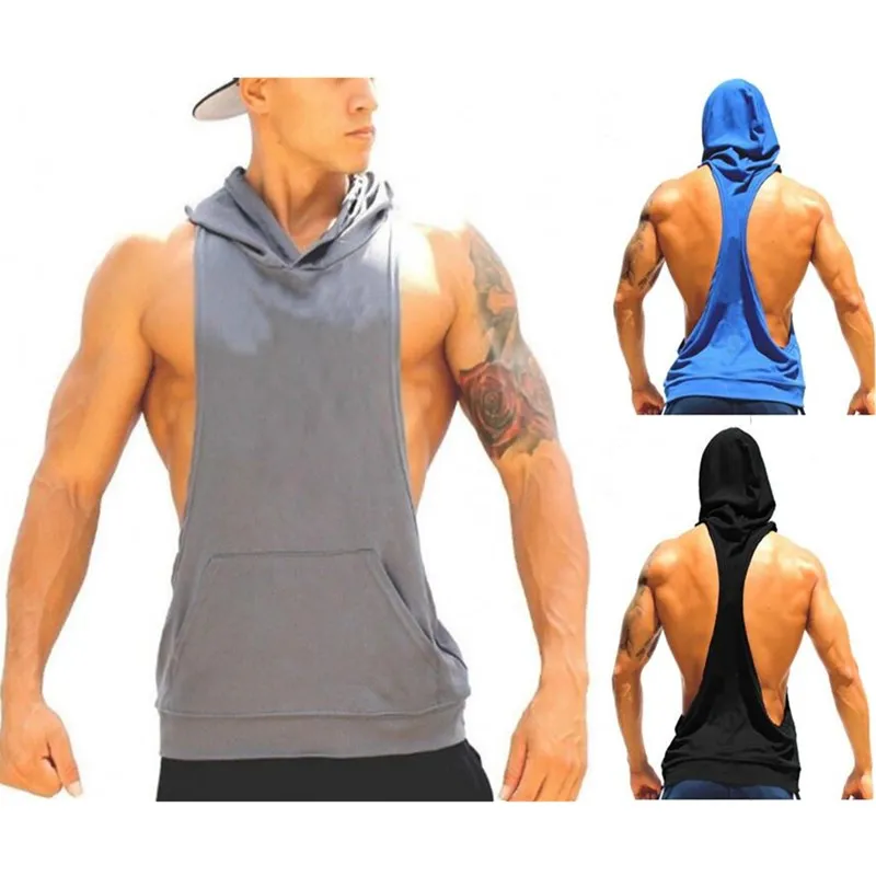2017 Allen iverson jersey tank top Fitness 4 pure color vest hooded ...