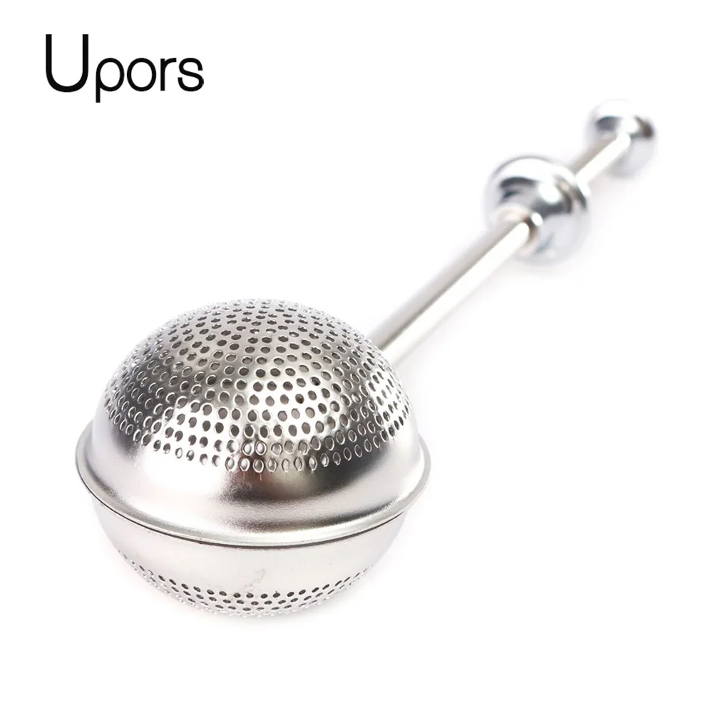 UPORS 304 Stainless Steel Tea Infuser Reusable Push Open Tea Strainer Balls Green Tea Bag Food
