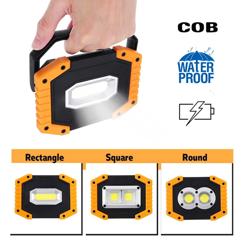 40W LED Work Light LED Portable Spotlight Rechargeable 18650 Battery Outdoor Lampe For Hunting Camping Latern Flashlight
