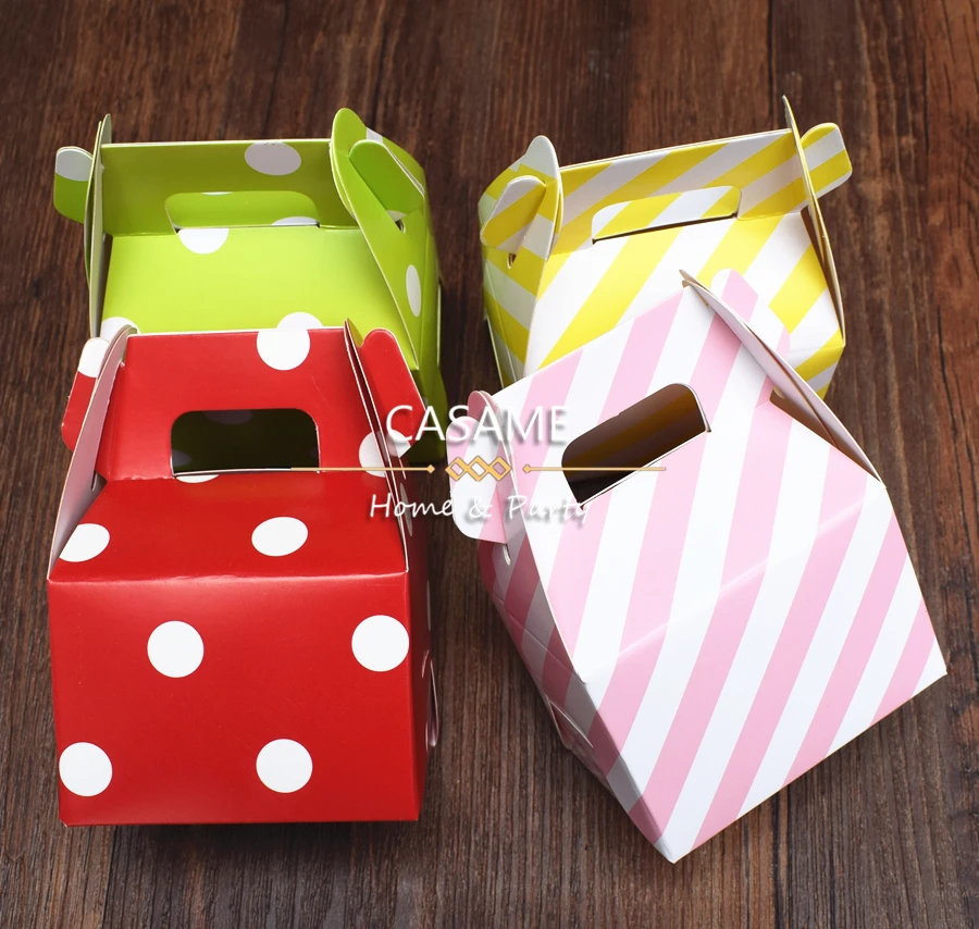 12 шт. бумажные коробки для конфет в горошек|bag f|bag bagbags gift bag |