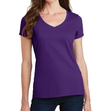 Port & Company LPC450V Ladies Fan Favorite V-Neck Tees Team Purple - 3XL (1)