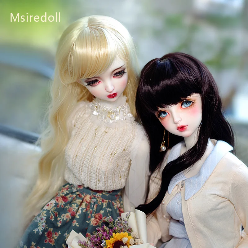 Msiredoll длинные вьющиеся волосы доступны для 1/3 1/4 1/6 высокая температура устойчивостью волокно парик Сделано в Китае