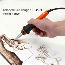 Woodworking Tools Set 27 Pieces / Set 30W Wood Burning Iron Pyrography Pen Adjustable Temperature Soldering Tool