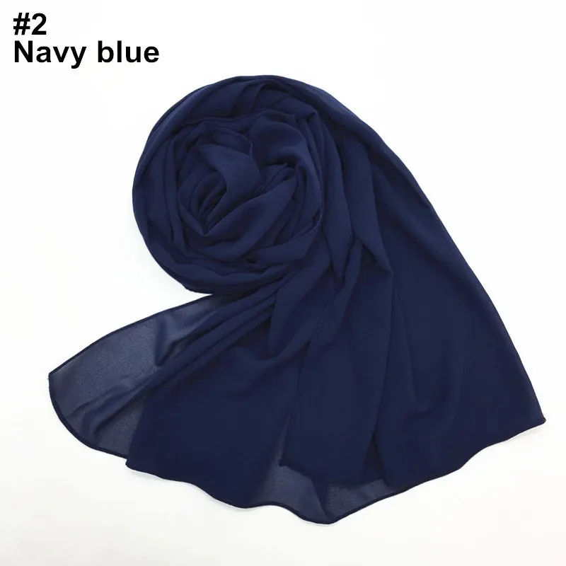 Женский элегантный скромный Мусульманский Исламский однотонный шифоновый квадратный шарф Рамадан мягкий легкий Джерси мгновенный хиджаб головной платок