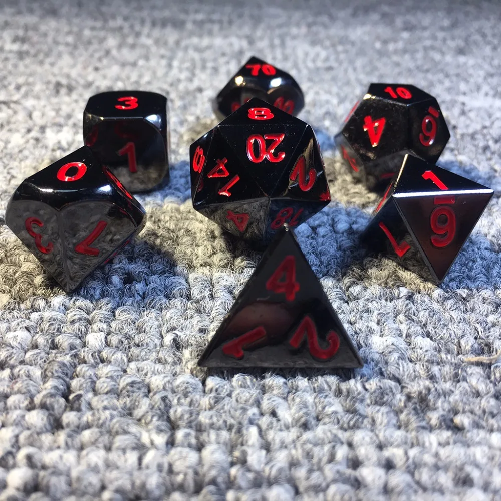 Metal Dungeons and Dragons Game Dice RPG Role Playing Accessories
