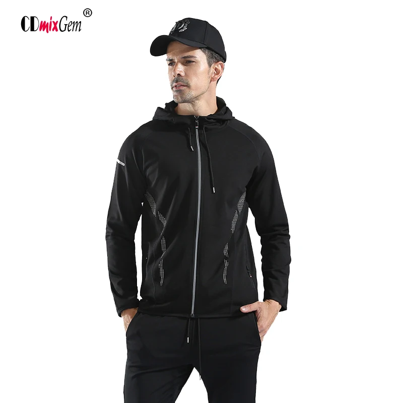 

CDmixGem Men's winter training, fitness, sports J leisure, quick drying zipper, long sleeved coat