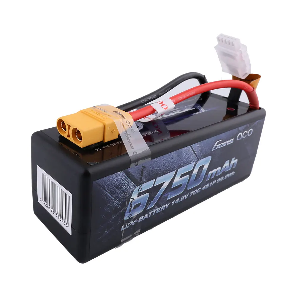 Gens ace 4S 6750mAh Lipo 14,8 V аккумулятор 70C XT90 T разъем для Traxxas X-maxx 1/8 Car Lipo Batteria Quad Drone Boat - Цвет: XT90 Plug