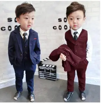 2017 spring autumn baby suit girl dress set children's gentleman wedding suit suit suit boys suit jacket + vest + pants 3PCS 2017 spring autumn baby suit girl dress set children's gentleman wedding suit suit suit boys suit jacket + vest + pants 3PCS