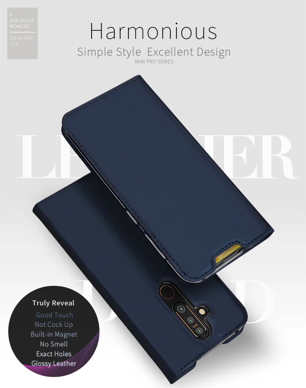 DUX DUCIS из искусственной кожи чехол для Nokia 8,1 плюс Coque Роскошный тонкий флип-кошелек чехол для Nokia 8,1 плюс Чехлы для телефона