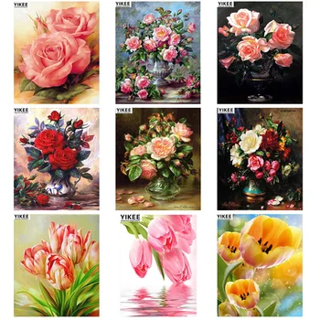 

diamond embroidery flowers,5d,diy,diamond painting,cross stitch,rose,flowers,peony,mosaic,painting rhinestones NEW TOOL