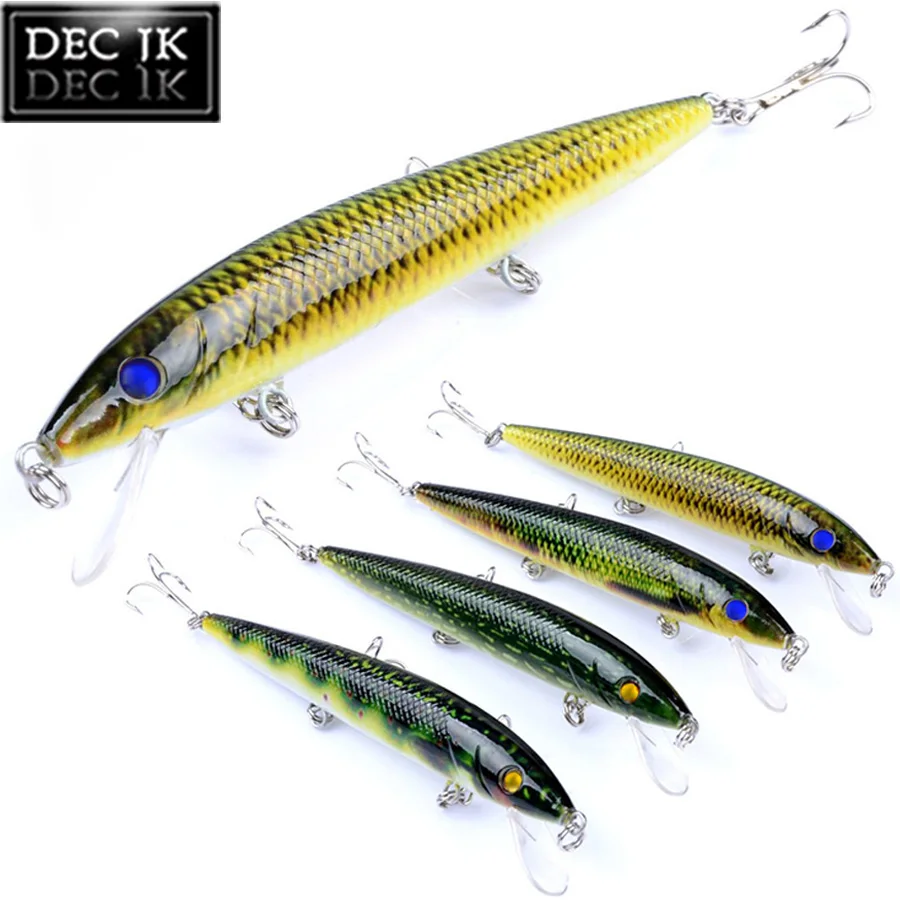 

3D Eyes Floating Minnow Sea Fishing Lure Crankbaits Swimbait With Hook Wobblers Lures Laser Painted Hard Bait Artificial Baits
