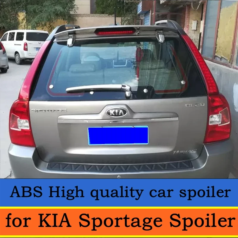 Для Kia Sportage спойлер 2007 2013 Высокое качество абс материал заднее крыло автомобиля