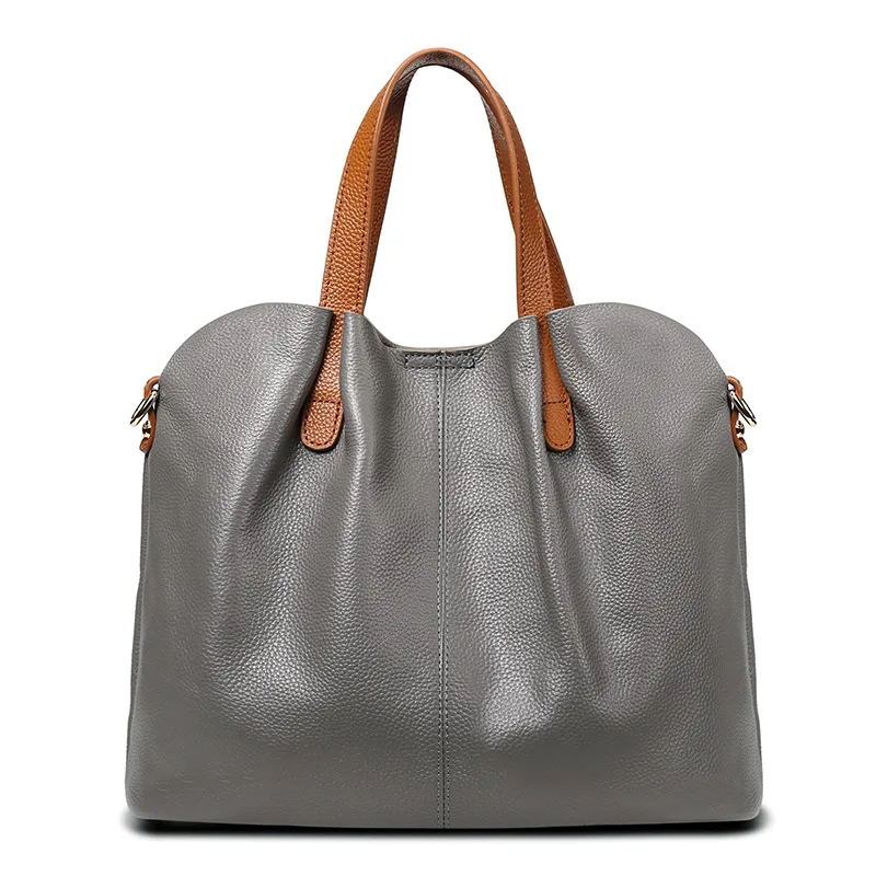 

100% Soft Genuine Leather Handbags Women Luxury Designer Tote Shoulder Bags Fashion Portable Messenger Bags Composite Bags
