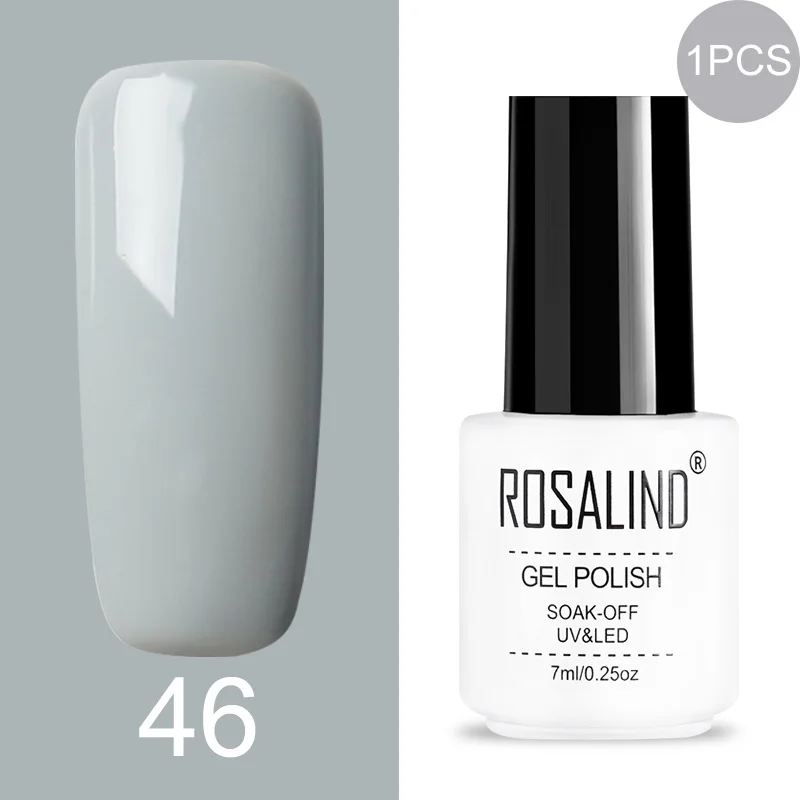 ROSALIND Gel Varnish Set For Manicure Hybrid Nail Art Top Coat Primer - Цвет: 46