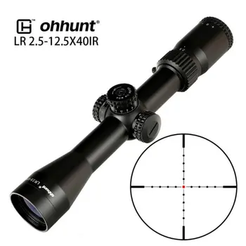 

ohhunt LR 2.5-12.5X40 IR Hunting Scope Mil Dot Glass Etched Reticle Red Illumination Turrets Lock Reset Tactical Riflescope