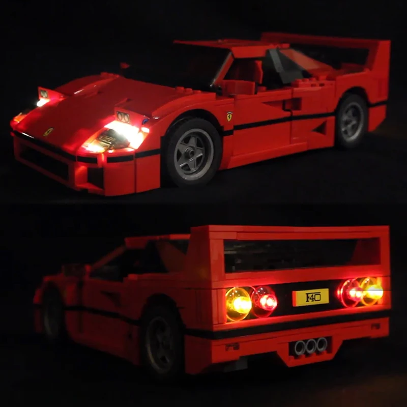 

LED light up kit for lego technic 10248 Building Blocks Compatible 21004 Creator series F40 Sports car (only light included)
