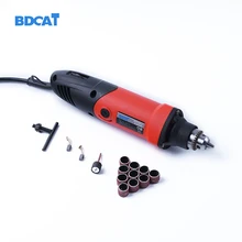 bdcat 220V 400W Electric Dremel Variable Speed Rotary Tool Mini Drill with 10pcs 80 Grit Sanding Bands Dremel Rotary Tool