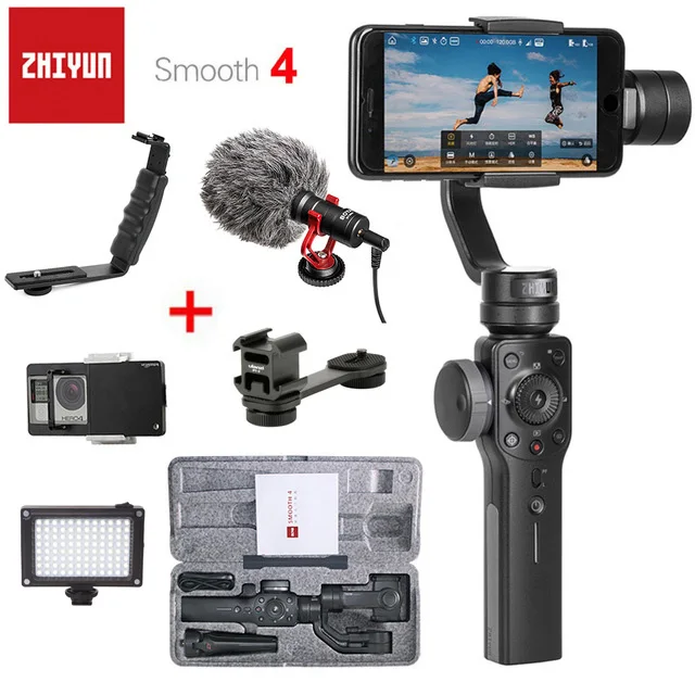 Zhi Yun Zhiyun Smooth 4 Smooth Q Gimbal 3-Axis Brushless Handheld phone Stabilizer for iPhone X 8 Xiaomi /Gopro 5 4/SJCAM YI Zhi Yun Zhiyun Smooth 4 Smooth Q Gimbal 3-Axis Brushless Handheld phone Stabilizer for iPhone X 8 Xiaomi /Gopro 5 4/SJCAM YI