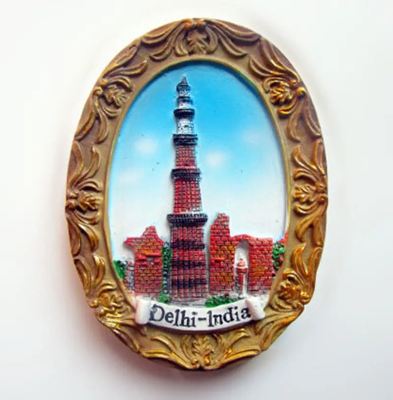 Indian Capital New Delhi Creative 3D Fridge World Travel