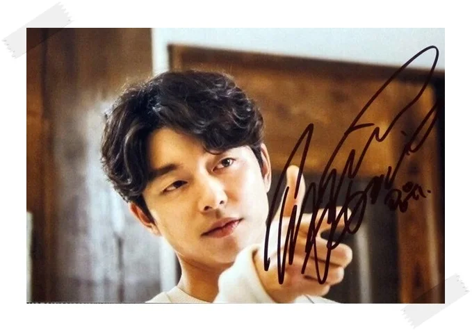 Фотография Гоблина с автографом Gong Yoo 4*6 дюймов Бесплатная доставка 02 2017 01|gong