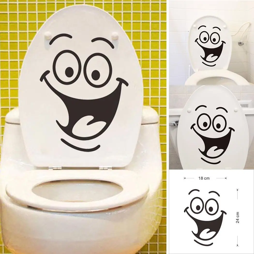 New Modern Smiley Toilet Sticker Bathroom Face Decoration Background PVC Bedroom, Living Room, Wall Stickers New Modern Smiley Toilet Sticker Bathroom Face Decoration Background PVC Bedroom, Living Room, Wall Stickers