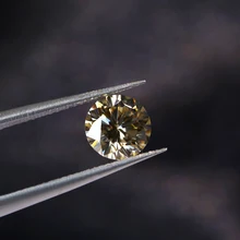 5mm 0.46ct Karat VVS1 Mükemmel Kesim Sınıfı Testi Pozitif Yuvarlak Kesim Sarı Moissanite EF Renk Gevşek Taşlar Moissanite