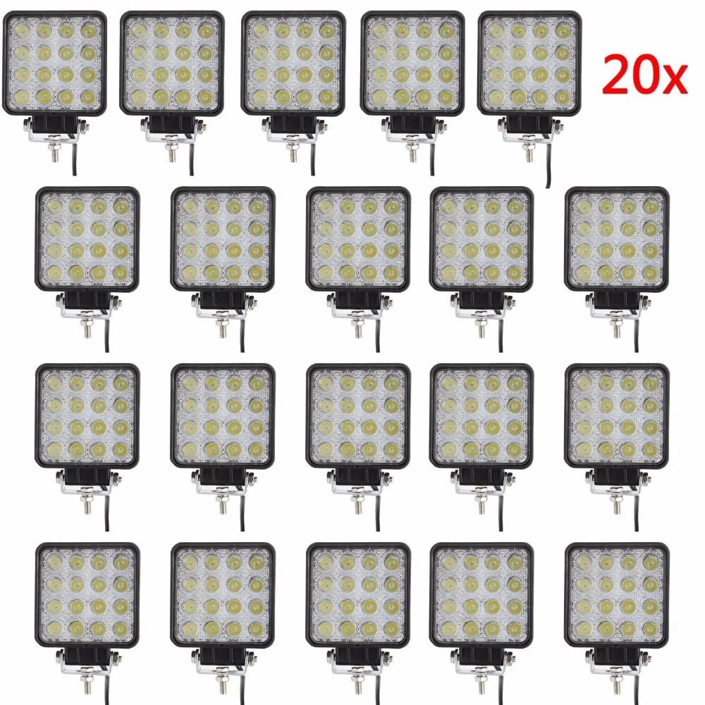 20 шт. 4''led 48 Вт Рабочий светильник Точечный прожектор 24 в 12 В светодиодный