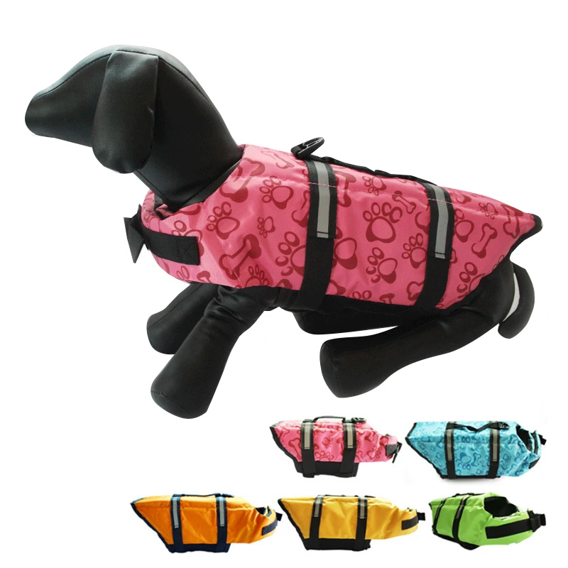 New Dog Safety Clothes Life Vest Collar Harness Saver Reflective
