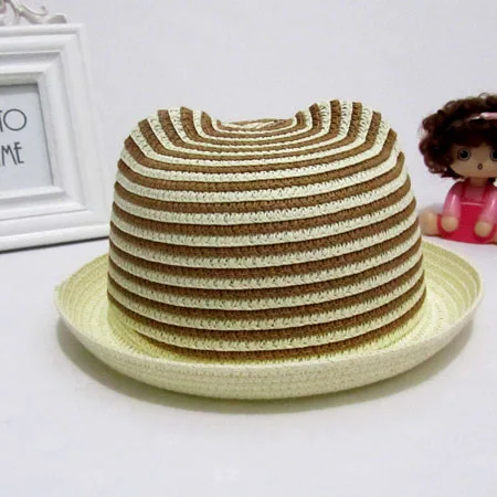 [DINGDNSHOW] модные шляпы от солнца для взрослых летняя шляпа женская соломенная шляпа с мультяшным рисунком пляжная шапка с ушками Милая для девочек