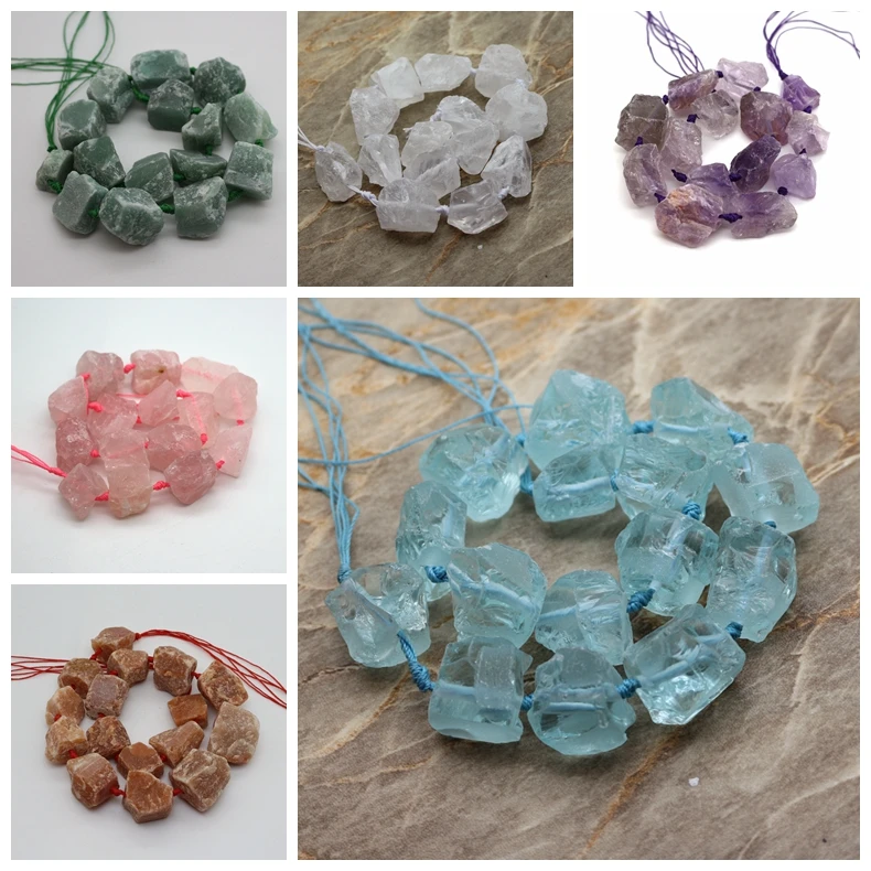 

20-27mm Natural Frost Freeform stone Jewelry Making Beads 15"Pick Stone