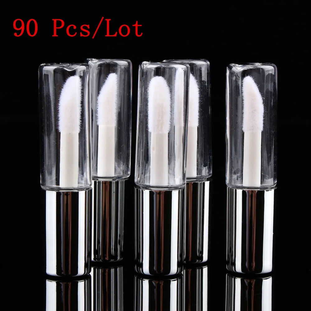 90 Pcs 1.2ml Empty Lip Gloss Tube Container Clear Lip Balm Tubes Containers Lipstick Fashion Refillable Bottles Lip Gloss Tubes