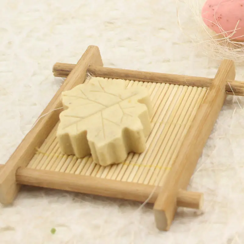 

WHISM Bamboo Soap Holder Wooden Soap Dish Portable Soap Tray Sponge Storage Rack Plate Bath Shower Container Bathroom Supplies