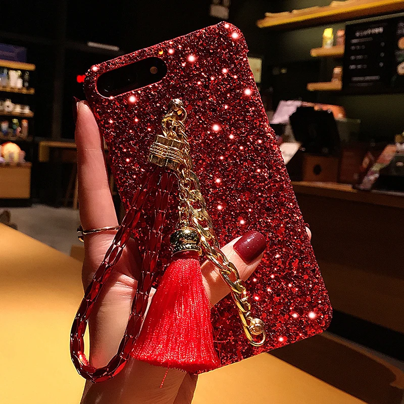 Aoweziic для iphone7 мобильный телефон shell ярко красный X XS MAX XR lanyard female 6S 8Plus брендовая