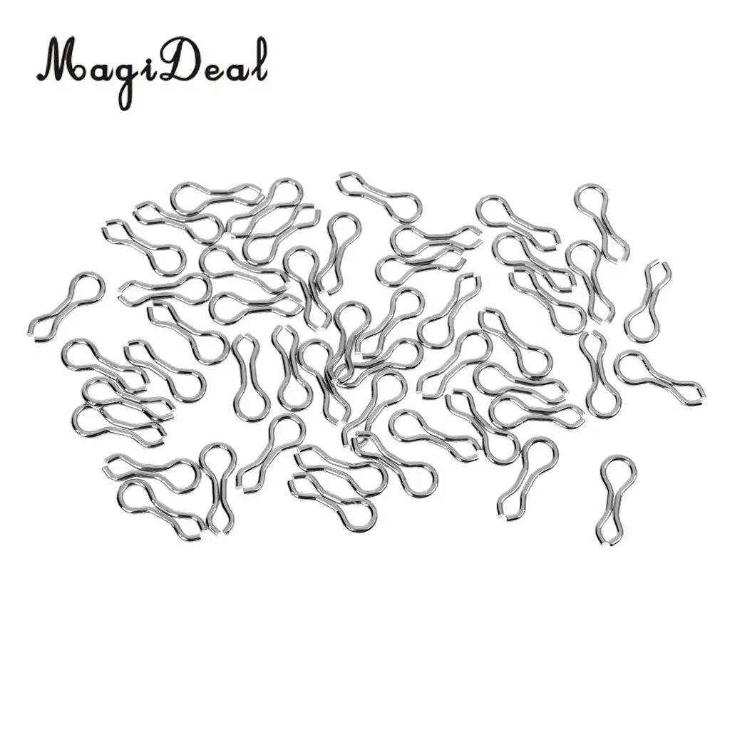 MagiDeal 50pcs Alloy Sinker Eyes Eyelets Lead Mold Fishing Lightweight and Portable Sea Fishing Swivels Tackle Accessories S/M/L