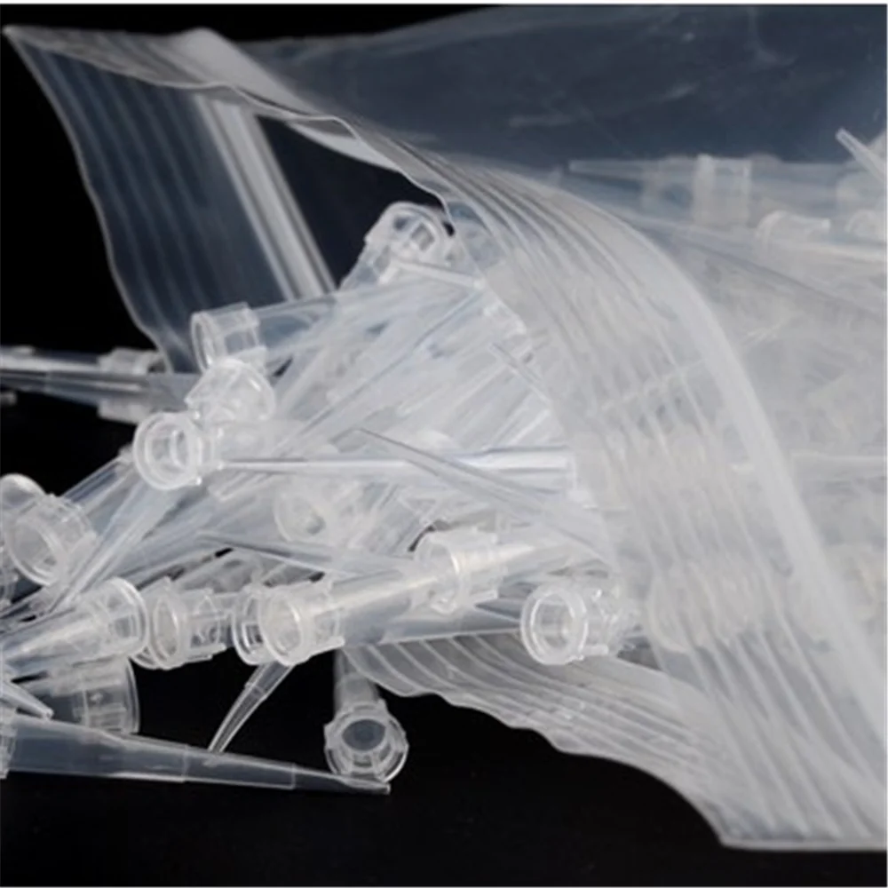 

1000pcs/lot 200ul disposable plastic pipette tips for Lichen Adjustable Micropipette Pipette