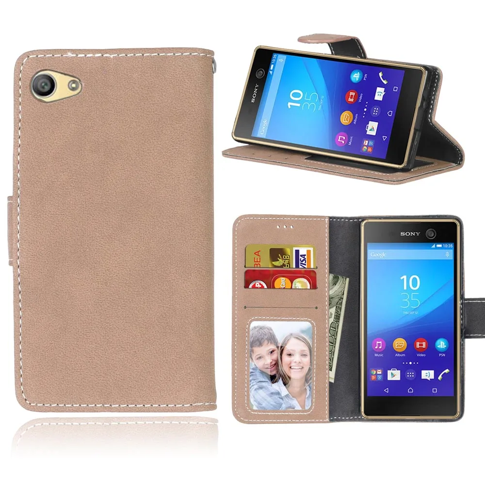 

Phone Bag Leather Case Flip Cover Back Shell For Sony Xperia Z5 Compact / Z5 mini E5823 E5803 Cases Cover with Card Holder Bag