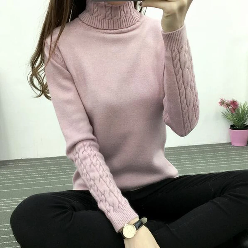 Women Turtleneck Winter Sweater Women 2019 Long Sleeve Knitted Women Sweaters And Pullovers Female Jumper Tricot Tops LY571 Women Turtleneck Winter Sweater Women 2019 Long Sleeve Knitted Women Sweaters And Pullovers Female Jumper Tricot Tops LY571