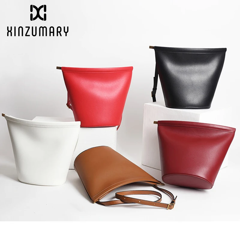 

Casual Bag for women 2019 Shoulder Bag Large capacity Bucket Female Pack Quality Leather Crossbody Solid color Shoulder Bags