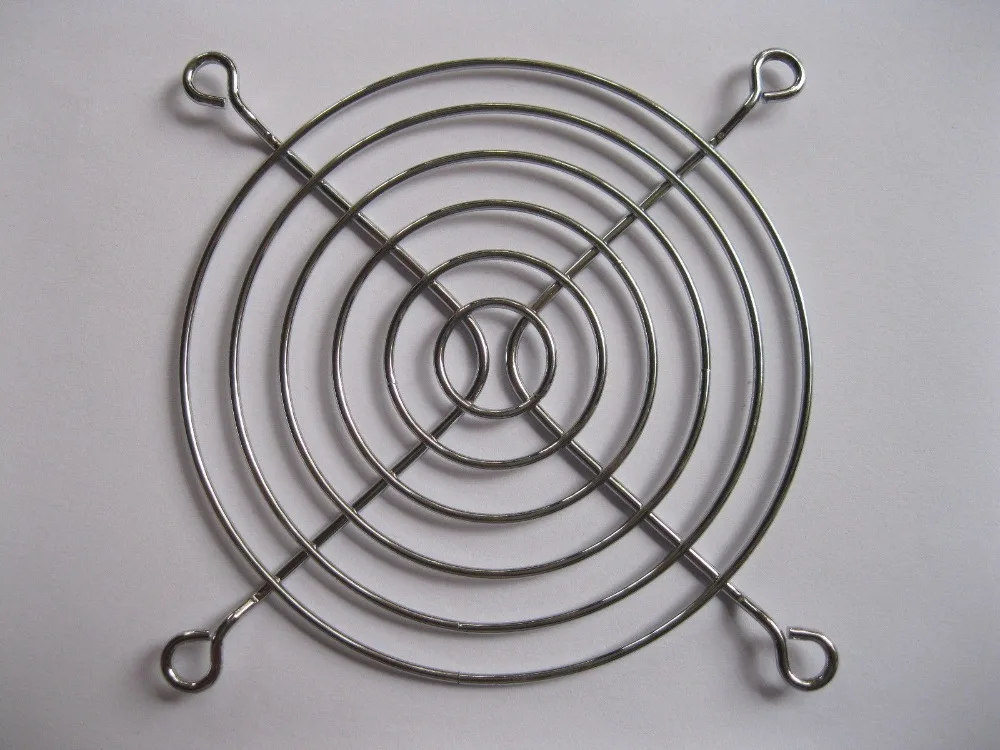 

12 pcs DC Fan Grill Protector Finger Guard Silver Metal for 92x92mm Fan Use