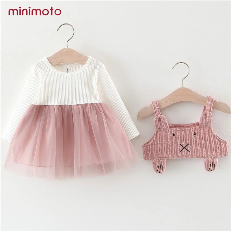 

Spring Lovely Baby Girls Dress Newborn Birthday Kids Clothes Toddler Cotton Animal Long Sleeve Infant Princess Dresses 0-3Y 2019