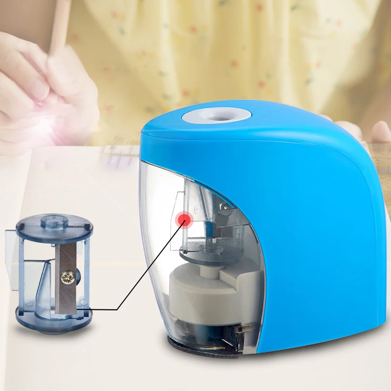 

Electric Auto Pencil Sharpener Battery/USB Charge Powered for Graphite Pencils Replaceable blade safety Flexible portable