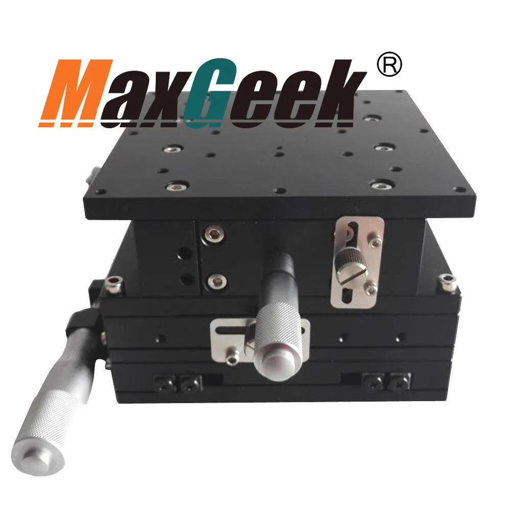 XYZ Axis CNC Platform Manual Sliding Table Cross Rail Linear Stage ...