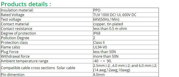 1 Париж/лот TUV утвержден 25 лет гарантии качества IP67 MC4 3 до 1 PV солнечный разъем совместим с мульти-подключения