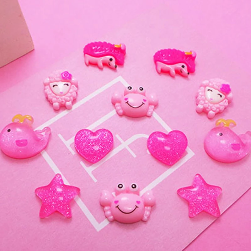 

Hot Sell Resin Hedgehog Whale Heart Sheep Star Animal Jewelry DIY Making Jewelry Fittings Embellishmen Handmade